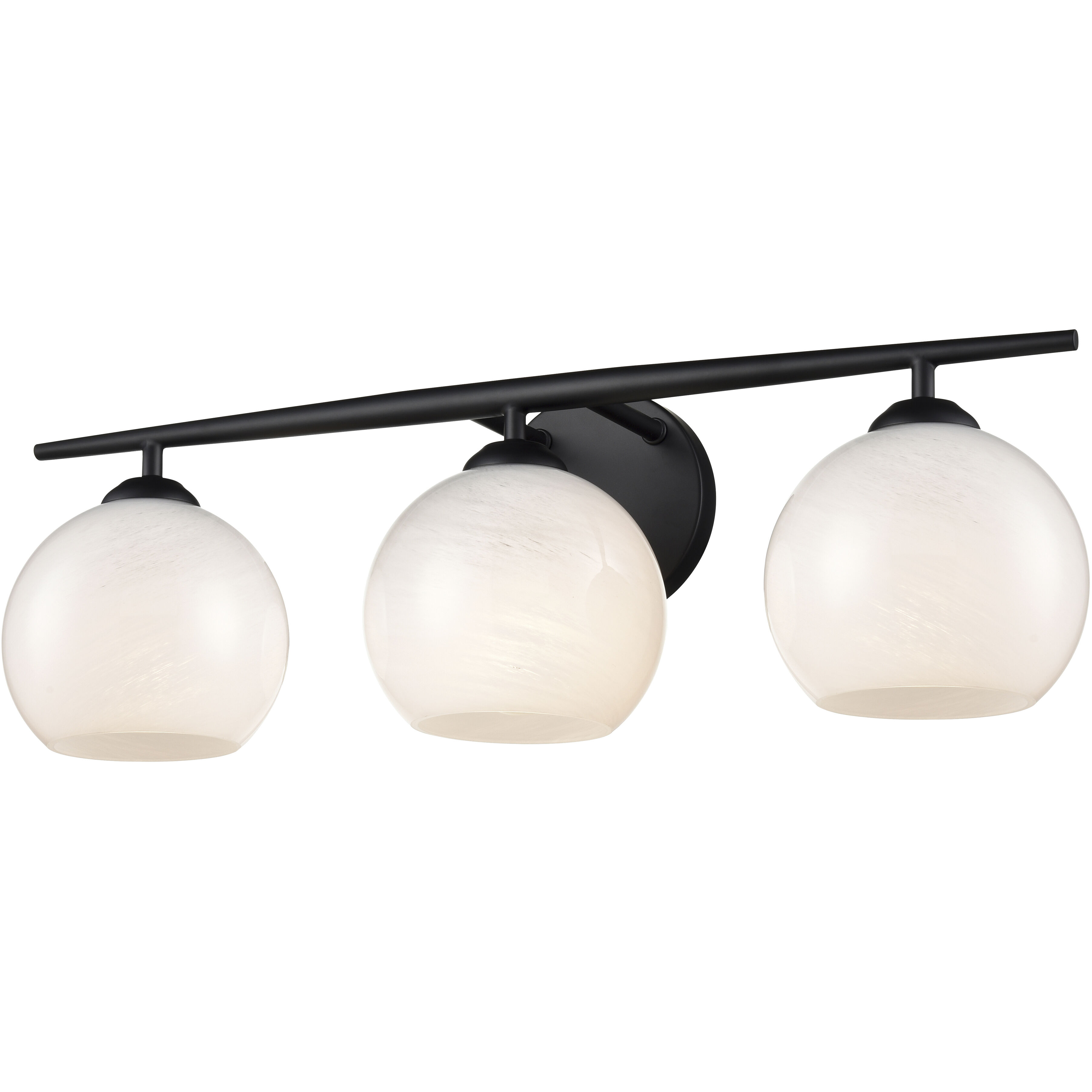 Kimorra 3 Light 24 inch Matte Black Bathroom Vanity Light Wall Light